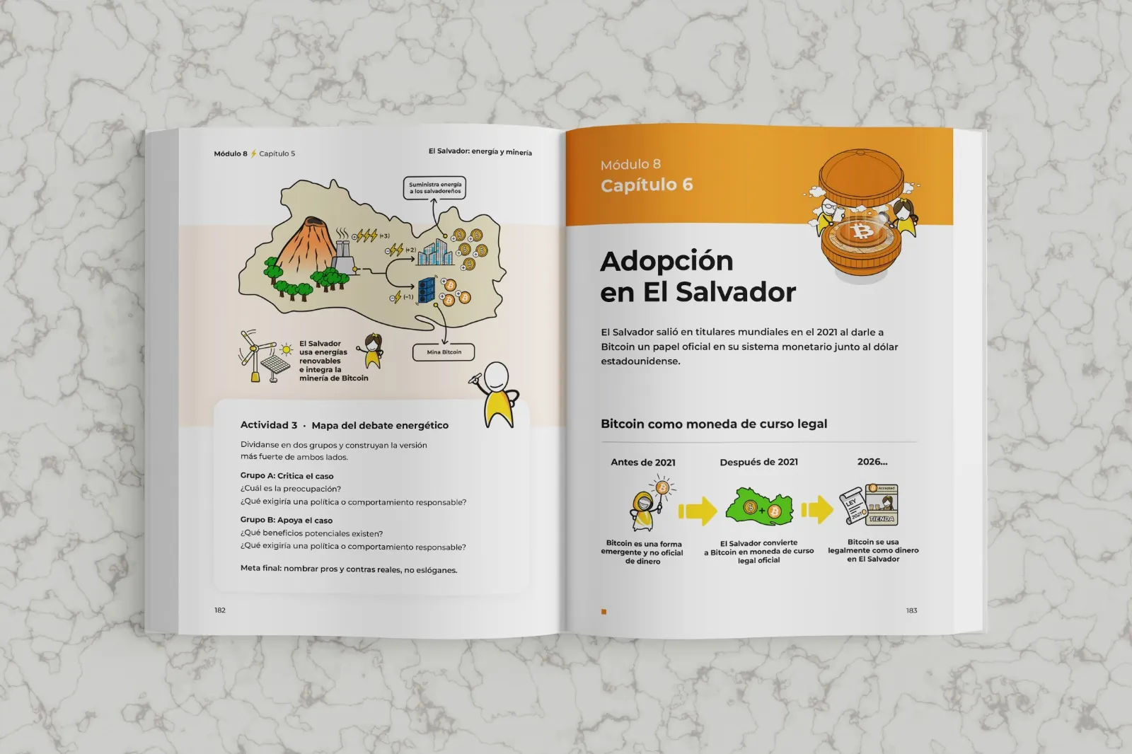 Pages inside the Bitcoin Diploma 2.0 book