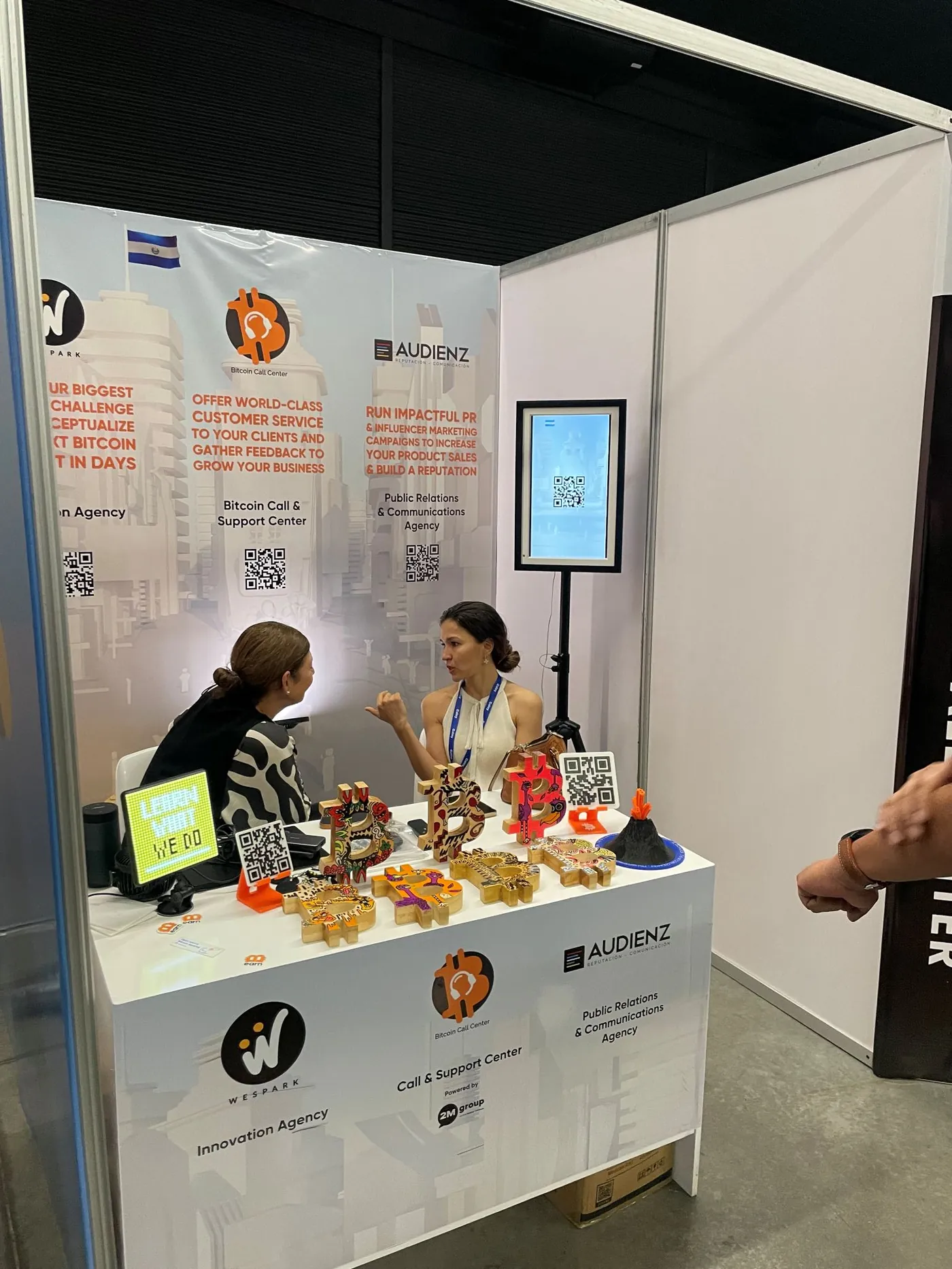 WeSpark Bitcoin introduction booth at Bitcoin Histórico