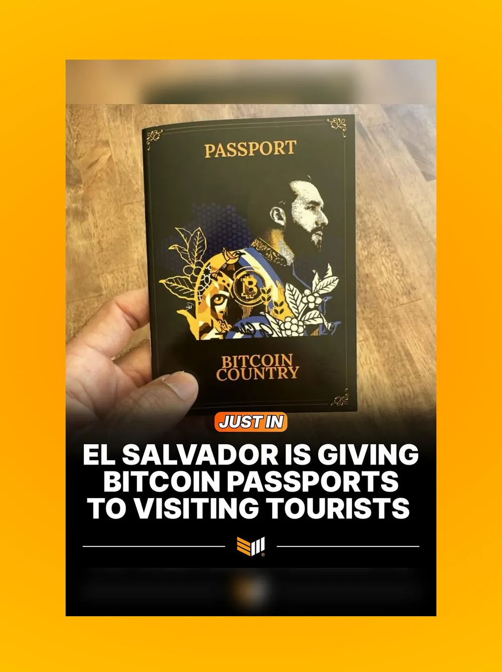 El Salvador Bitcoin passport designed by WeSpark